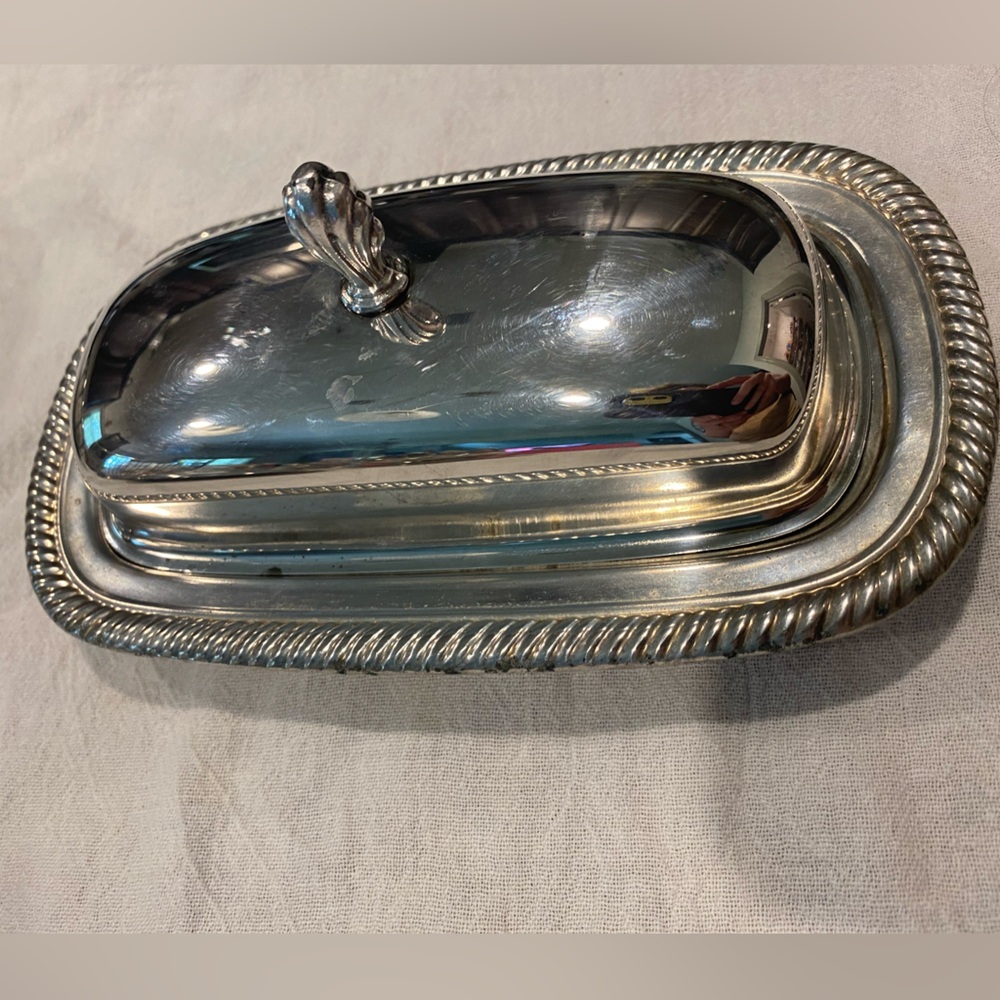 International Silver Co Butter Dish with Lid